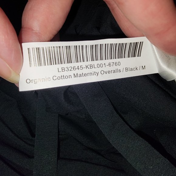 Quince Organic Cotton Maternity Overalls NWT Black Med - Picture 6 of 6